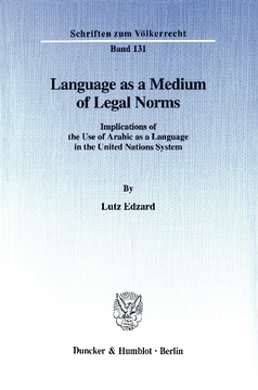 Language as a Medium of Legal Norms Language as a Medium of Legal Norms