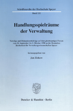 Handlungsspielräume der Verwaltung Handlungsspielräume der Verwaltung