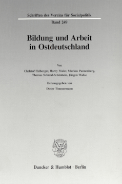Bildung und Arbeit in Ostdeutschland Bildung und Arbeit in Ostdeutschland