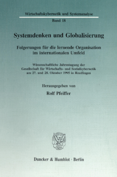 Systemdenken und Globalisierung Systemdenken und Globalisierung