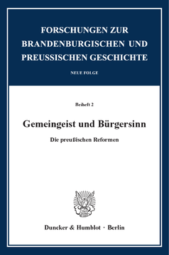 Gemeingeist und Bürgersinn Gemeingeist und Bürgersinn