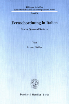 Fernsehordnung in Italien Fernsehordnung in Italien