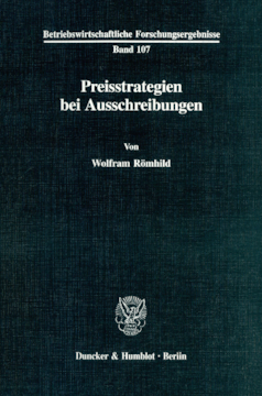 Preisstrategien bei Ausschreibungen Preisstrategien bei Ausschreibungen
