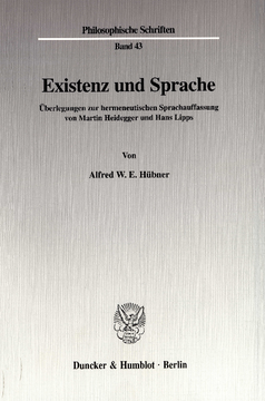 Existenz und Sprache Existenz und Sprache