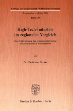 High-Tech-Industrie im regionalen Vergleich High-Tech-Industrie im regionalen Vergleich