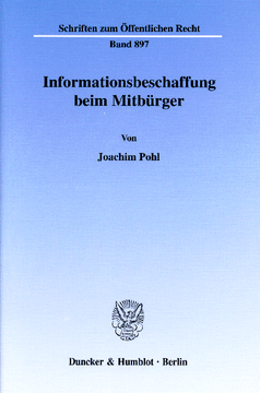 Informationsbeschaffung beim Mitbürger Informationsbeschaffung beim Mitbürger
