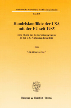 Handelskonflikte der USA mit der EU seit 1985 Handelskonflikte der USA mit der EU seit 1985