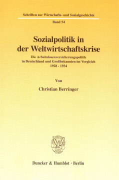 Sozialpolitik in der Weltwirtschaftskrise Sozialpolitik in der Weltwirtschaftskrise