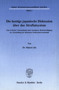 Die heutige japanische Diskussion über das Straftatsystem