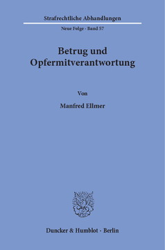 Betrug und Opfermitverantwortung Betrug und Opfermitverantwortung