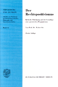 Der Rechtspositivismus Der Rechtspositivismus