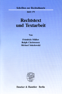 Rechtstext und Textarbeit Rechtstext und Textarbeit