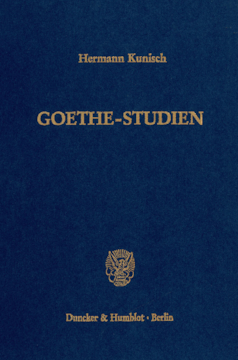 Goethe-Studien Goethe-Studien