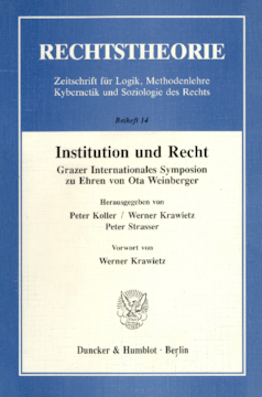 Institution und Recht Institution und Recht