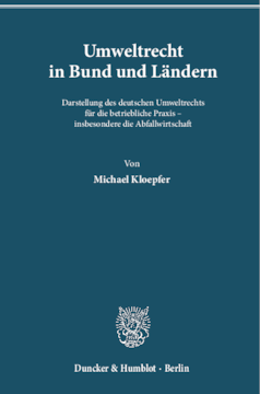 Umweltrecht in Bund und Ländern Umweltrecht in Bund und Ländern