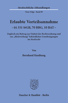 Erlaubte Vorteilsannahme - §§ 331 StGB, 70 BBG, 10 BAT Erlaubte Vorteilsannahme - §§ 331 StGB, 70 BBG, 10 BAT
