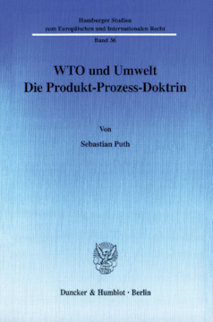 WTO und Umwelt WTO und Umwelt