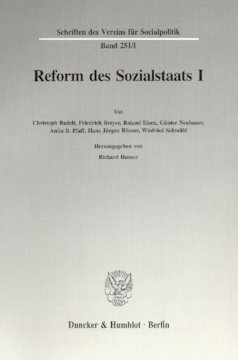 Reform des Sozialstaats I Reform des Sozialstaats I