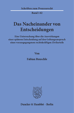 Das Nacheinander von Entscheidungen Das Nacheinander von Entscheidungen