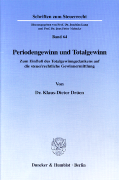 Periodengewinn und Totalgewinn Periodengewinn und Totalgewinn