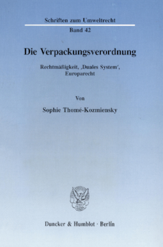 Die Verpackungsverordnung Die Verpackungsverordnung