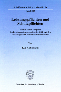 Leistungspflichten und Schutzpflichten Leistungspflichten und Schutzpflichten