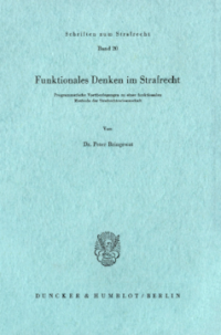 Funktionales Denken im Strafrecht