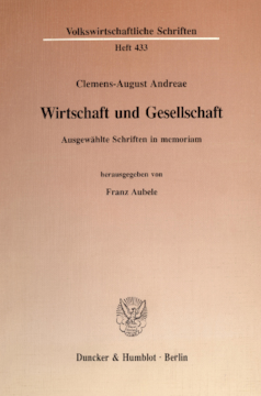 Wirtschaft und Gesellschaft Wirtschaft und Gesellschaft