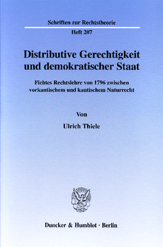 Distributive Gerechtigkeit und demokratischer Staat Distributive Gerechtigkeit und demokratischer Staat