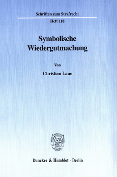 Symbolische Wiedergutmachung Symbolische Wiedergutmachung
