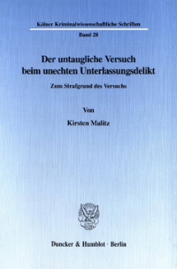 Der untaugliche Versuch beim unechten Unterlassungsdelikt