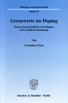 Grenzwerte im Doping Grenzwerte im Doping