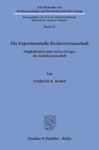 Die Experimentelle Rechtswissenschaft