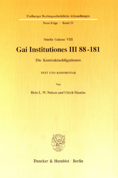 Gai Institutiones III 88 - 181 Gai Institutiones III 88 - 181