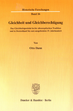 Gleichheit und Gleichberechtigung Gleichheit und Gleichberechtigung