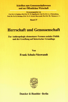 Herrschaft und Genossenschaft Herrschaft und Genossenschaft
