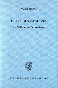 Krise des Gesetzes Krise des Gesetzes