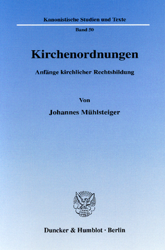 Kirchenordnungen Kirchenordnungen