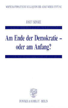 Am Ende der Demokratie - oder am Anfang? Am Ende der Demokratie - oder am Anfang?