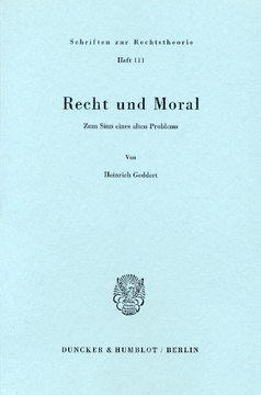 Recht und Moral Recht und Moral