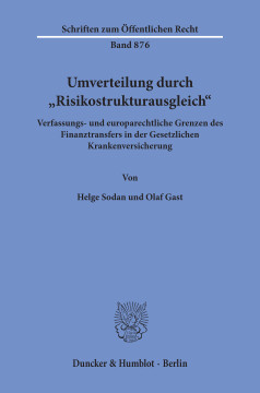 Umverteilung durch »Risikostrukturausgleich« Umverteilung durch »Risikostrukturausgleich«