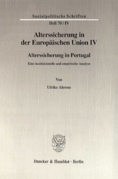 Alterssicherung in der Europäischen Union IV Alterssicherung in der Europäischen Union IV