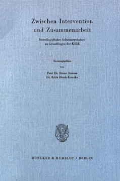 Zwischen Intervention und Zusammenarbeit Zwischen Intervention und Zusammenarbeit