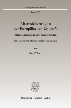 Alterssicherung in der Europäischen Union V Alterssicherung in der Europäischen Union V