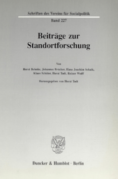 Beiträge zur Standortforschung Beiträge zur Standortforschung