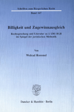 Billigkeit und Zugewinnausgleich Billigkeit und Zugewinnausgleich