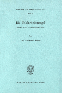 Die Unklarheitenregel Die Unklarheitenregel
