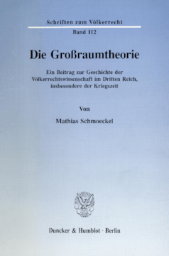 Die Großraumtheorie Die Großraumtheorie
