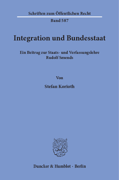 Integration und Bundesstaat Integration und Bundesstaat