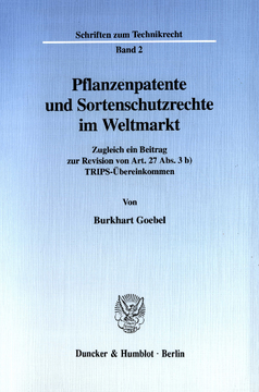 Pflanzenpatente und Sortenschutzrechte im Weltmarkt Pflanzenpatente und Sortenschutzrechte im Weltmarkt